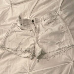 Aerie White Jean Shorts